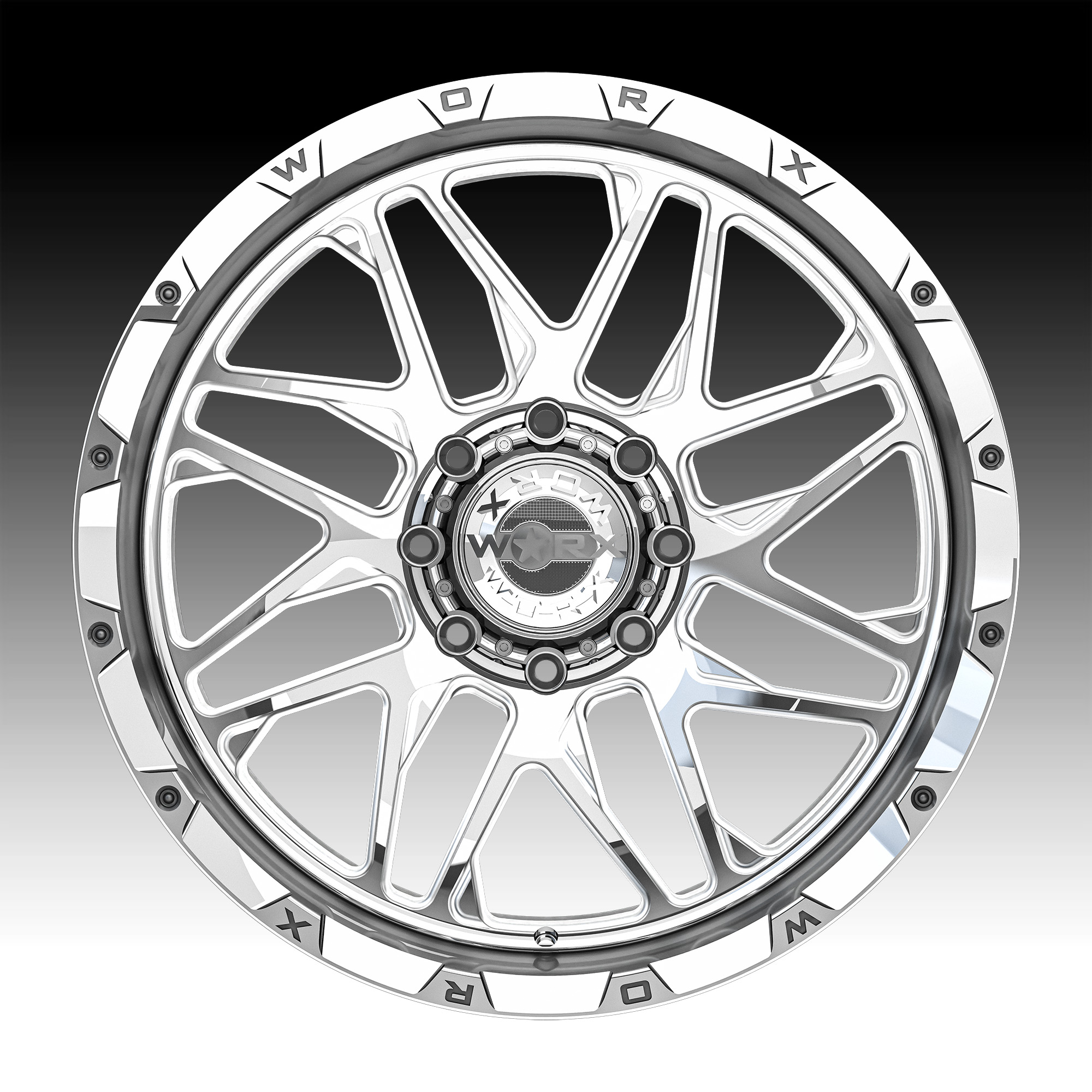 Worx Offroad Forged WF819P Polished Custom Truck Wheels WF819P